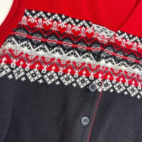 Liz Claiborne Vintage 90s Button Down Sweater Vest Ladies Size M Petite Academia - Picture 3 of 6